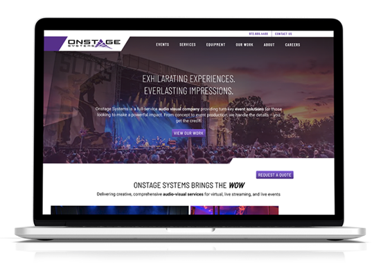 website design for live events companies