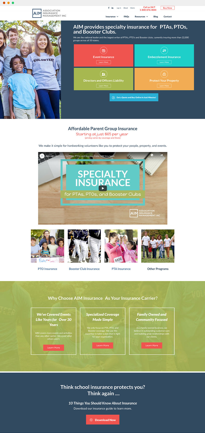 website design for specialty insurance agencies