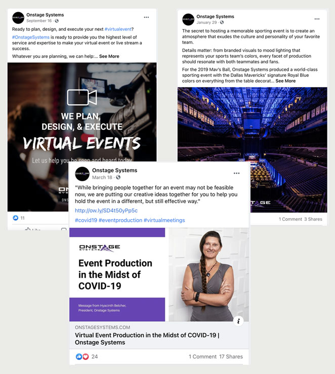 social media management for the event industry