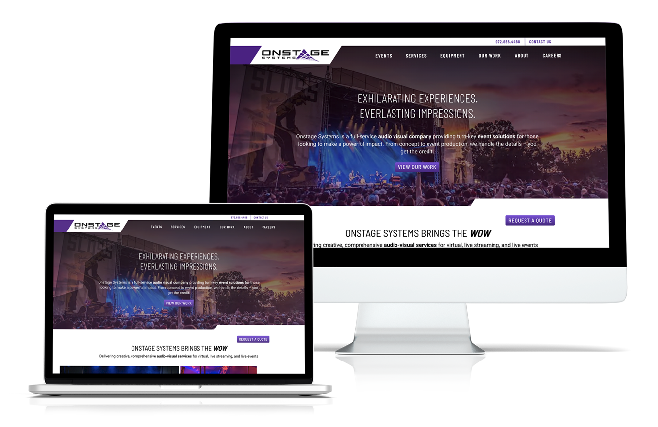 website design for audio visual and event production companies